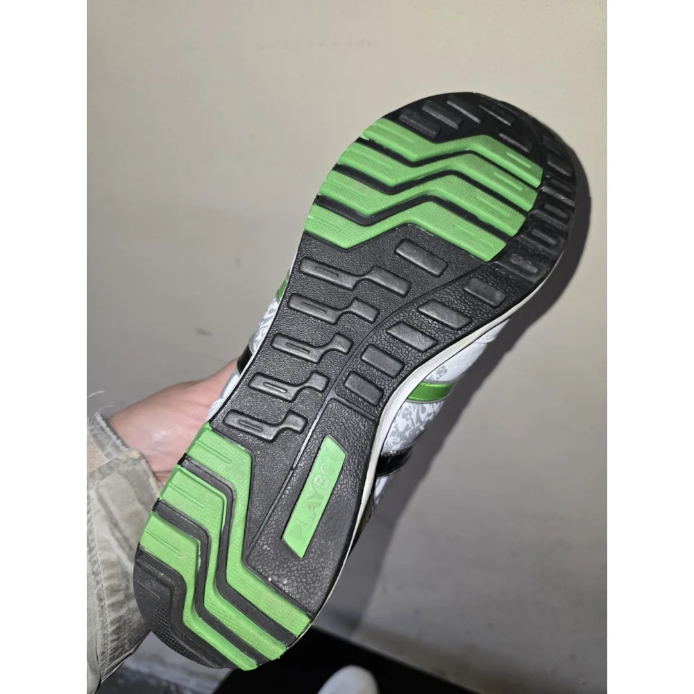 Playboy Bunny Sneaker Shoes White, Slight Green. Size 9. It's Fire 🔥